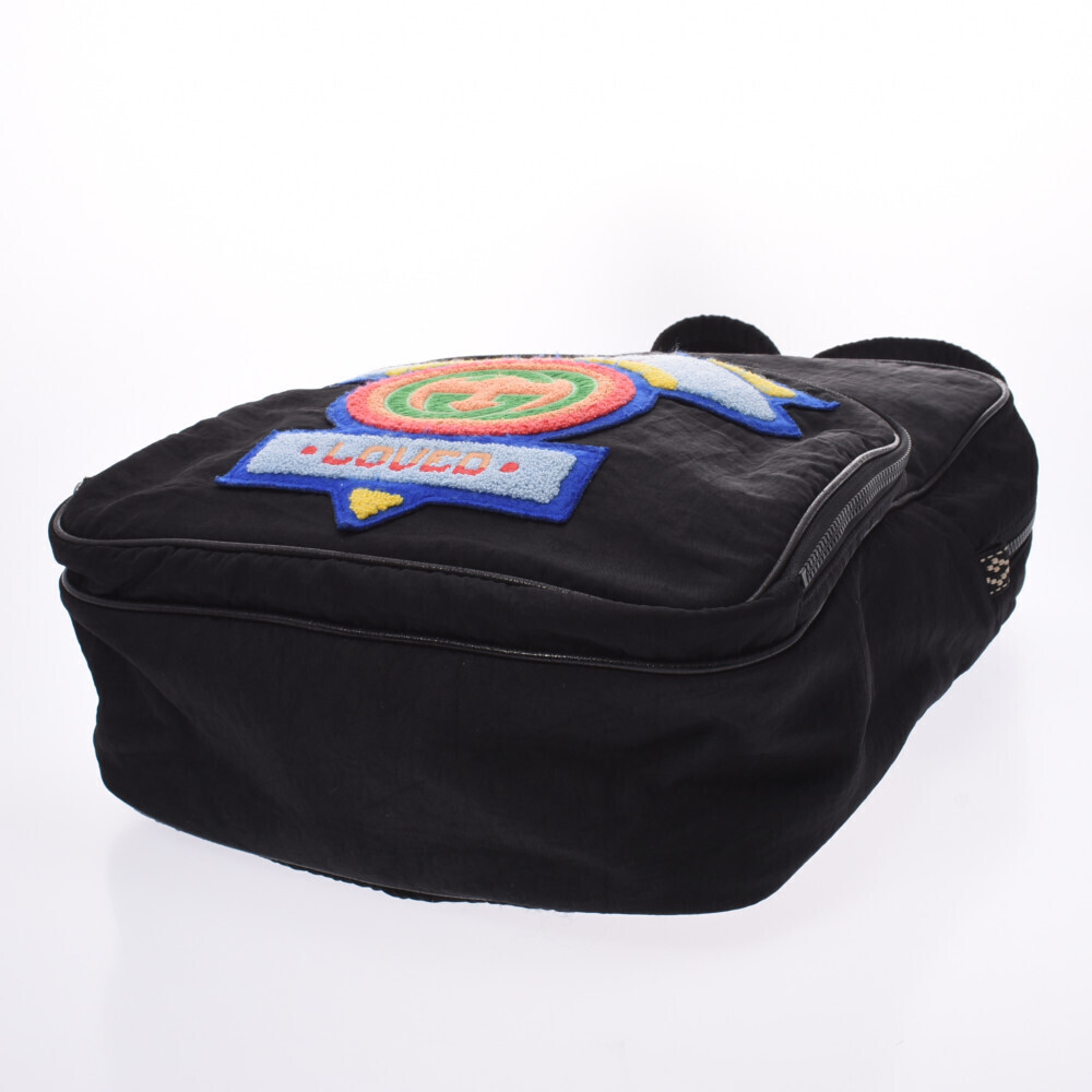 Gucci Patch Backpack Black Nylon Daypack - image 4